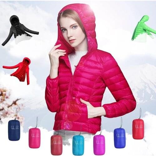 Large Size New Winter Women White duck Down Jacket Female Ultra Light Soft Casual Down Coat Hooded Short Windproof Feather Coat