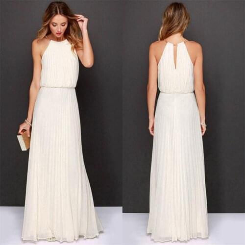 Winter Women Sexy Long Party Dresses 2021 Sleeveless Elegant Casual Pleated Chiffon Maxi Dress Vestido de festa New Plus Size