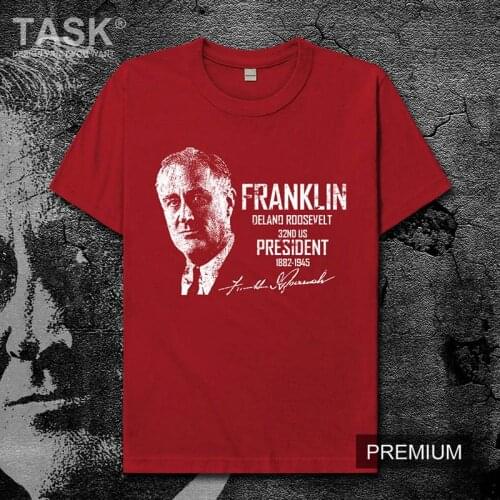 Celebrity Franklin Delano Roosevelt America president politician reform United States mens t shirt new Tops clothes cotton 01