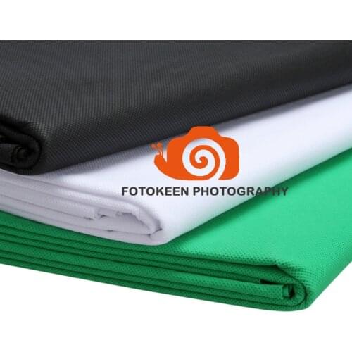 1.5*3M/5 x10FT Photography Studio Non-woven Cloth Backdrop,Chroma Key Solid Color Fabric Background,Black White Green(optional)