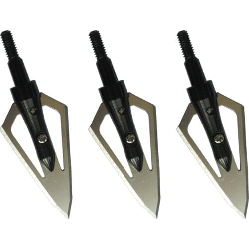 3pcs Stainless Steel Hunting Arrowheads Points Broadhead 100 Grain Archery Shooting Broadheads