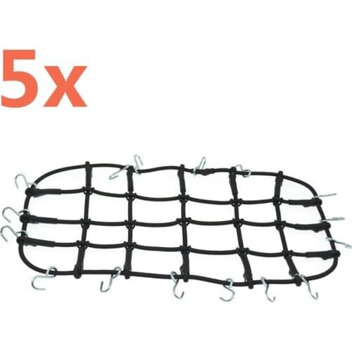 5pcs 1/10 Scale RC Rock Crawler Climbing Elastic Bungee Luggage Rack Net ForTraxxas TRX-4 D90 SCX10 90046 KM2 RC Car Accessories