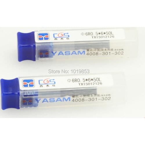 5pcs CGS-250 6R1X6X50L HRC50 SOLID corner radius carbide end mill Hartmetall-Schaftfraser for CNC machine