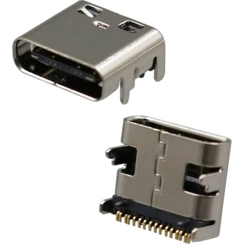 50Pcs USB 3.1 Type C 4Legs 16 Pin Female Socket PCB Solder Connector SMT