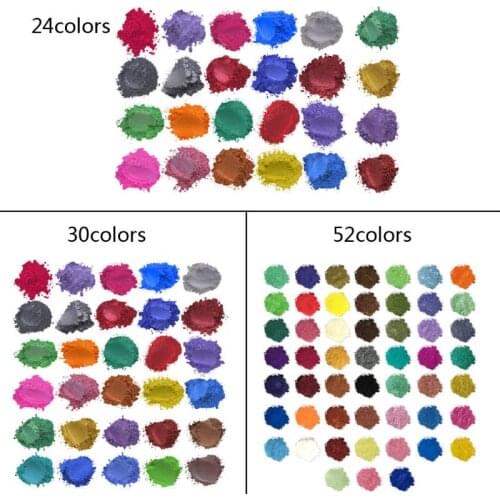 52Color Mica Powder Pearlescent Pigment Resin Colorant Skin Safe DIY Resin Craft N2UE