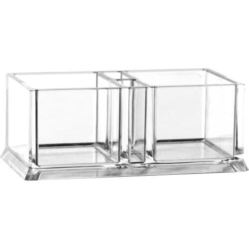 Acrylic Tea Bag Storage Box 2 Grid Tea Box Coffee Tea Bag Storage Holder Organizer For Kitchen Cabinet Kitchen Sorting Container