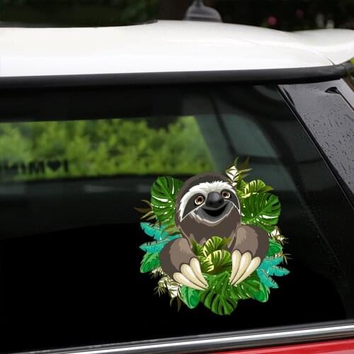 Car Styling New Removable & Reusable Stickers Cute Sloth Car Stickers and Decals Body Window Door Car Sticker for Auto Products