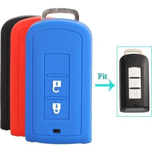 Bilchave New 2BT Remote Car Key Case Silicone Cover Fob For Mitsubishi Mirage asx lancer 10 outlander colt LANCER Grandis Pajero