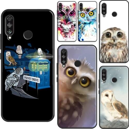 Owl Watercolor Animal For Huawei P30 P40 Lite P20 Pro Nova 5T P Smart 2021 Case For Honor 10X Lite 10i 8X 9X