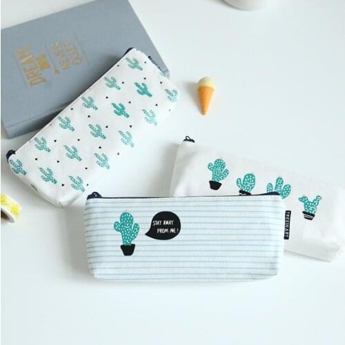 Cactus pencil case good quaility korean bag for stationery storage Organizer Office School supplies EB317