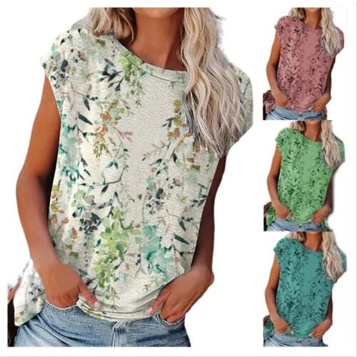 Summer T Shirt for Women Printing O Neck Short Sleeve Pullover Ladies Top Casual Loose T Shirt Female Tops Tees