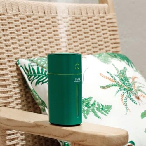 300ml Mini Portable Car Household Air Humidifier Essential Oil Diffuser USB Rechargeable Silent Humidifier with Night Lamp