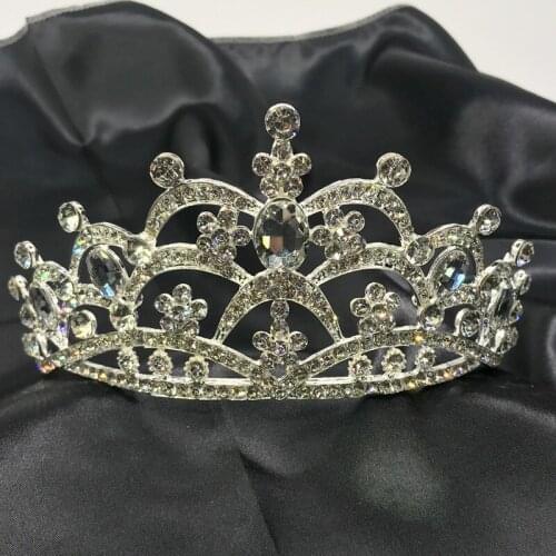 Korean Fashion Tiaras and Crowns Bling Rhinestone Headbands for Women Girls Headpieces Bride Wedding Hair Jewelry Accessories