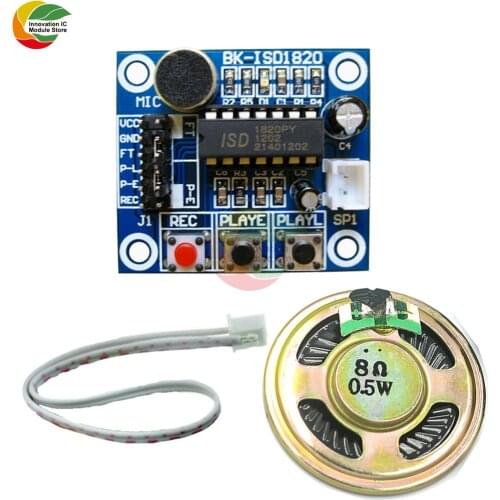 Loudspeaker ISD1820 Sound Voice Recording Playback Module Mic Sound Audio Telediphone Control Drive Board With Microphones 3V 5V