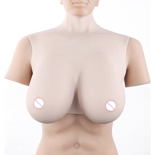 Man Cosplay Women Huge Fake Boobs H Cup 5400g Movie Props False Silicone Breast Chest Breastplates For Shemale Crossdresser