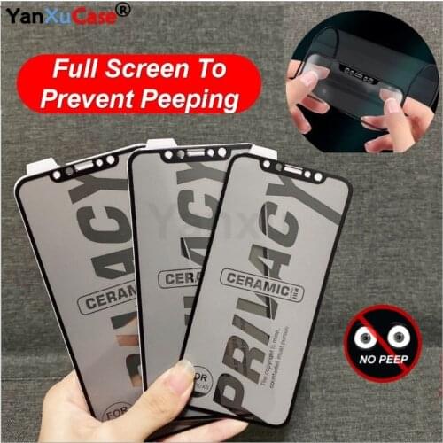 Soft Ceramic Anti-spy Screen Protector For iPhone 12 Pro Max 12 Mini 11 Pro XS Max X XR 7 8 6S Plus SE2 Privacy Protective Film