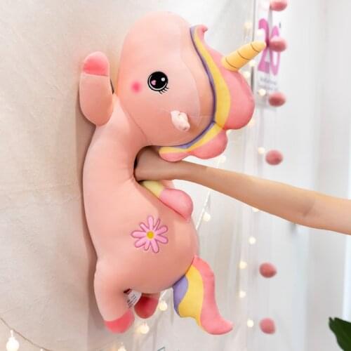 Soft Huggable Unicorn Plush Doll Cartoon Stuffed horse Animal rainbow unicorn Toy for Kids Sleep Pillow Home Decor