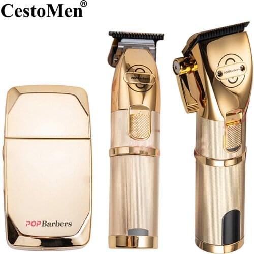 POP Hair Clipper Set Barber Electric Trimmer Hairdressing Haircutting Shaving Kit Set Barber Accessories Haircut Tools For Men