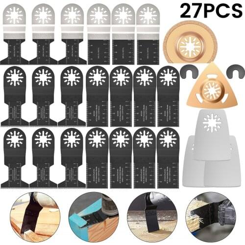 Wood Cutting Oscillating Saw Blades Kit Multi Tool Accessories Kit Wood Metal Oscillating Saw Blades Mix Multitool Blades Set