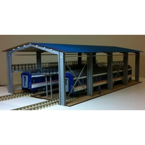 1:87 Model Train ho scale Vehicle maintenance library diy kit architectural model material sand table model materials