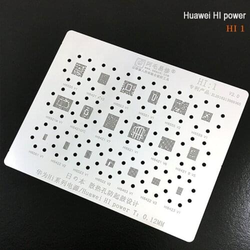 New Upgrade BGA Reballing Stencil Kit Tin Mesh Solder Template for IC Chip Huawei HI6421/6422/6522/6523/6553/6555/Hi1