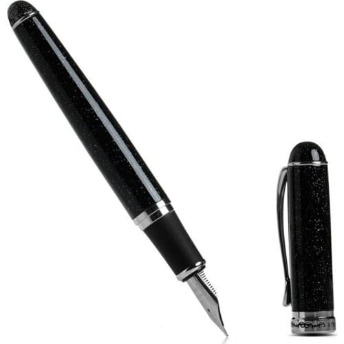 JINHAO X750 Fountain Pen Black shimmering sands Medium NIB Sign Pens Writing Supplies Party Studengts Friend family holdiay gift