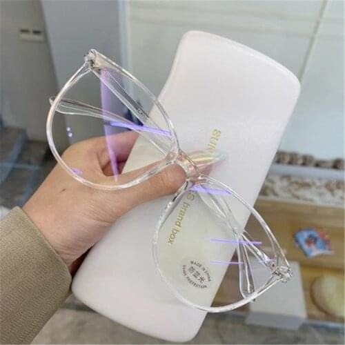 Transparent Computer Glasses Frame Women Men Anti Blue Light Round Eyewear Blocking Glasses Optical Spectacle Eyeglass Trend