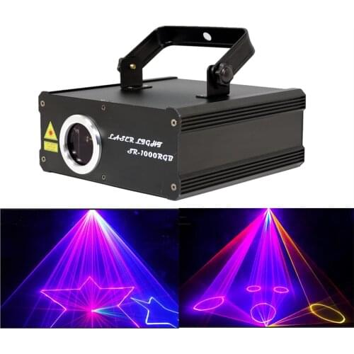 1W RGB Dj Laser Cartoon Image Lines Beam Full Stars DJ Dance Bar Coffee Xmas Home Party Disco Effect Lighting Light