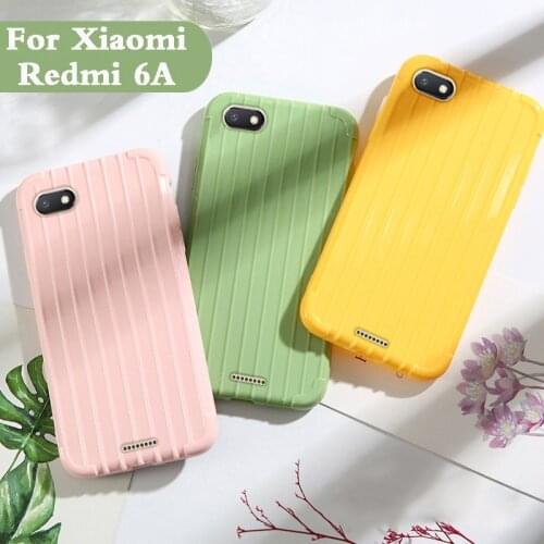 Luxury Luggage For xiaomi redmi 6A case Fashion Cute Suitcase Trunk TPU phone Silicon Back Cover For xiaomi redmi 6A Coque funda