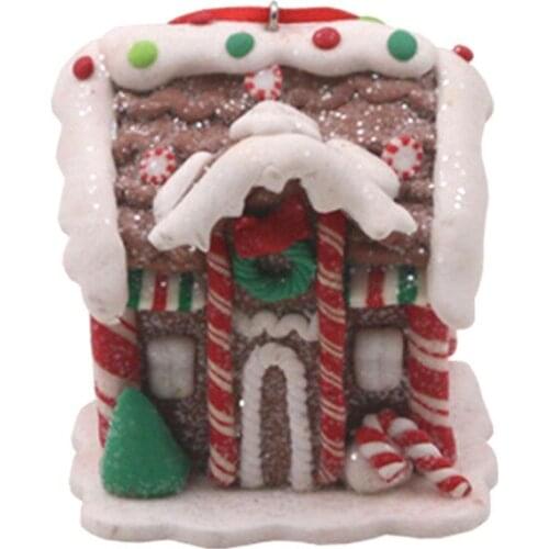 Chrismas Hanging Decor Christmas Small House Pendants New Exquisite Durable Resin Festive Festival Supplies Bread
