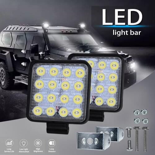 2pcs 96W Work Light LED Light Bar IP68 Waterproof LED Working Lights Projector Lamp Fog Light For Off-road Cars Trucks