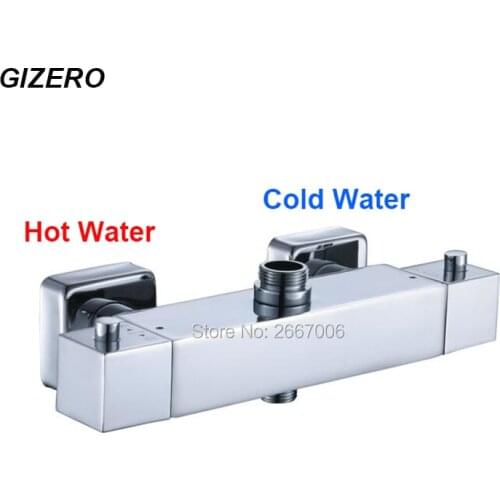 GIZERO Shower Faucet thermostatic valve Bathroom shower mixer Temprature Control Thermostat Mixing Valve GI914