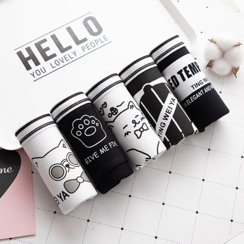 5 Pcs/lot Underwear Women Sexy Panties Woman Print Cartoon Cotton Briefs Underpant Calcinhas Lingeries Girls Panty Ladies Boxers