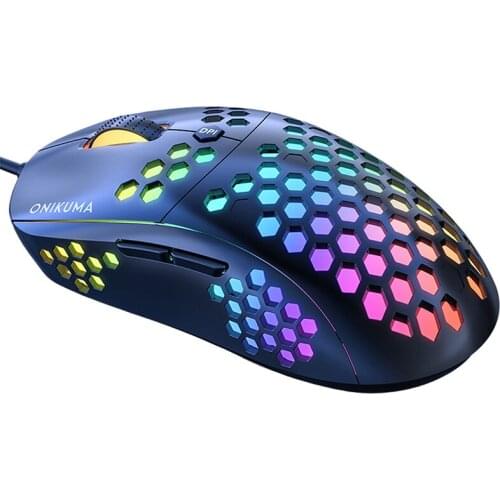 USB Wired Mouse Up to 6400DPI Honeycomb Gaming Mouse