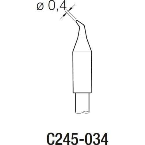 JBC Precision solder station 's soldering iron cartridge tip C245-034 for repairing solder integrated circuit chips
