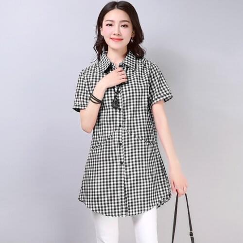 Блузки в клетку Wednesf China At AliExpress