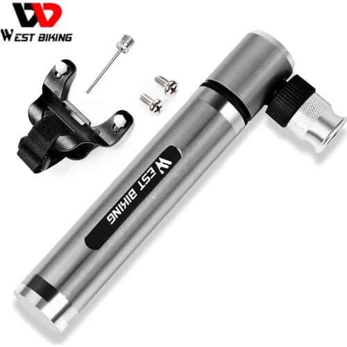 WEST BIKING Bike Pump With Needles Hand Air Pumps Mini Cycling Bicycle 160psi Tire Pumps Compatible Schrader Presta Bike Pump