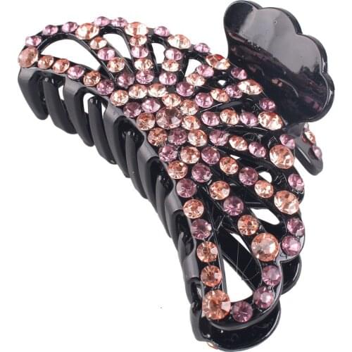 Crystal Shny Hair Clip Hairpins Women Rhinestone Big Hair Crab Claws Ladies Washing Tool Hair Accessories