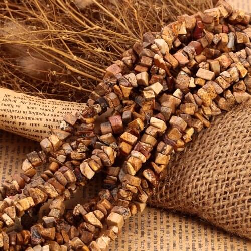 1 Strand/lot Irregular Picture Created Beads 5-8mm Natural Stone Chip Beads for DIY Necklace Bracelets Jewelry Supplier