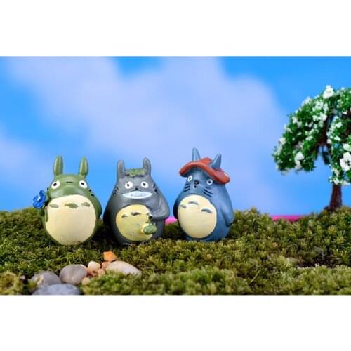 1 Piece Random cartoon Totoro Miniature Fairy Garden Home Houses Decoration Mini Craft Micro Landscaping Decor Supply