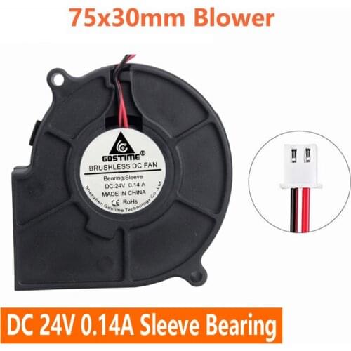 1pcs Gdstime 24V 75x30mm 75mm x 30mm 7530 DC Brushless Cooling Exhaust Blower Cooler Fan 7.5cm