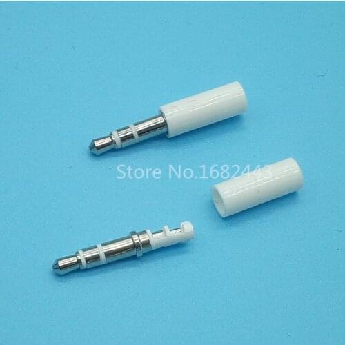 10pcs White 3.5mm Stereo Headset Plug Jack 3 pole 3.5 Audio Plugs Socket Adaptor Connector for Earphone