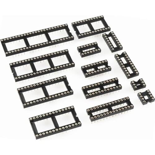 10PCS Round Hole IC socket Connector DIP 6 8 14 16 18 20 24 28 40 pin Sockets DIP6 DIP8 DIP14 DIP16 DIP18 DIP20 DIP28 DIP40 pins