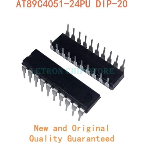10pcs/lot AT89C4051-24PU AT89C4051 24PU DIP20 DIP-20 IC MCU 8BIT 4KB FLASH 20DIP 89C4051 AT89C4051