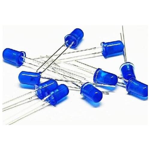 100Pcs LED DIFFUSED F5 5MM BLUE COLOR BLUE LIGHT Super Bright Bulb Lamp