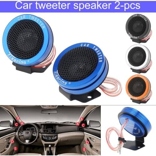 2pcs 150W Universal High Efficiency Car Silk Dome Tweeter Audio Loudspeaker Car Stereo Treble Speaker for Car Vehicles Automobil