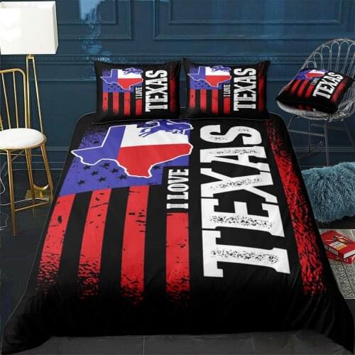 I love Texas Flag Rodeo Duvet Cover Comfortable Quilt Home Decora Design Universal Bedding Set Bedclothes+Pillowcase 3pcs