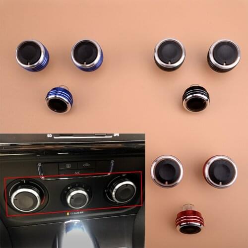 3Pcs Air Condition Heater Control Switch Knob Button Cover Cap Fit for VW Golf Jetta Passat Caddy EOS