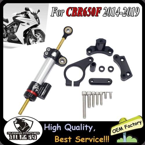 For HONDA CBR650F CBR 650F CBR650 F 2014 2015 2016 2017 2018 2019 Motorcycle CNC Adjustable Steering Damper Stabilizer Mounting