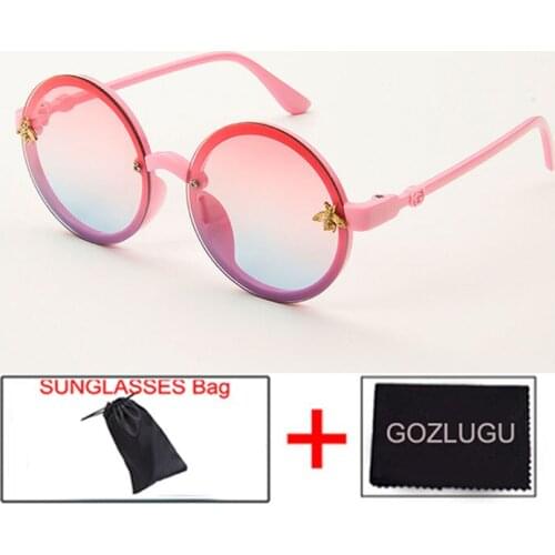GOZLUGU 2021 fashion brand kids sunglasses black retro childrens sunglasses UV protection baby sun glasses girls boys glasses